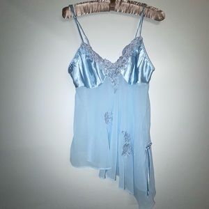 Frederick’s of Hollywood beautiful baby blue vintage lingerie top size M